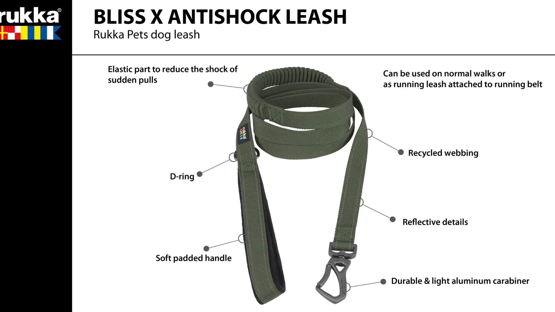 Rukka Pets Bliss x Antishock leash
